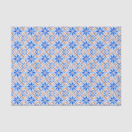 Blauwe tegel Mediterraan Amalfi kust geometrisch Tissuepapier