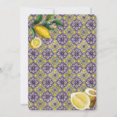 Blauwe Tegel Middellandse-Zeemleemons Christening  Kaart (Achterkant)