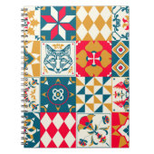 Blauwe Tegel:  Mozaïek Achtergrond. Notitieboek (Voorkant)