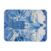 Blauwe tegel mozaïek van jesus, Portugal Magneet (Horizontaal)