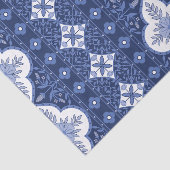 Blauwe Tegel naadloze ontwerpontkoppeling Tissuepapier (Detail)