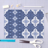 Blauwe Tegel naadloze ontwerpontkoppeling Tissuepapier (Craft)