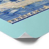 Blauwe tegel poster (Hoek)