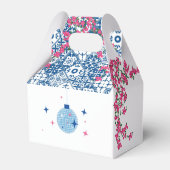 Blauwe Tegel Santorini Grieks / Spaans thema feest Bedankdoosjes (Achterkant)