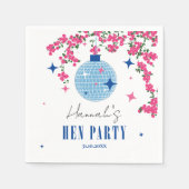 Blauwe tegel Santorini Grieks/ Spaans thema Servet (Voorkant)