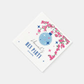 Blauwe tegel Santorini Grieks/ Spaans thema Servet (Hoek)