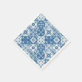 Blauwe tegel Santorini Griekse/ Spaanse thema Servet (Hoek)