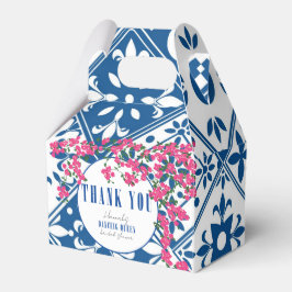 Blauwe tegel Santorini Mamma Mia dankfeestje Bedankdoosjes