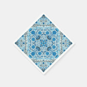 Blauwe tegel servet (Hoek)