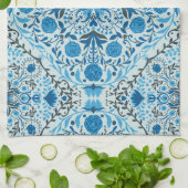 Blauwe tegel theedoek (Gevouwen)