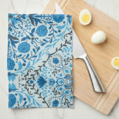 Blauwe tegel theedoek (Quarter Fold)