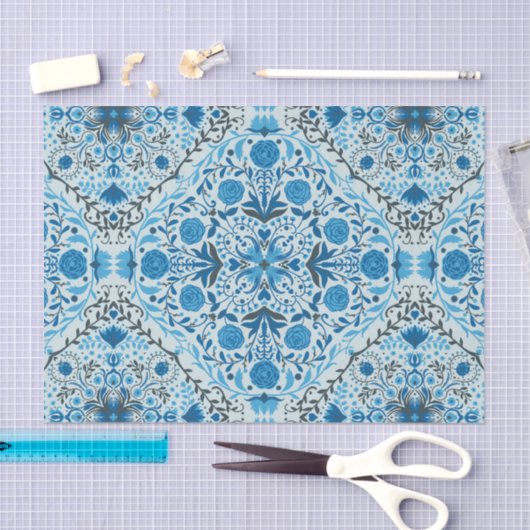 Blauwe tegel tissuepapier (Craft)