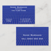 Blauwe tegel visitekaartje (Voorkant / Achterkant)
