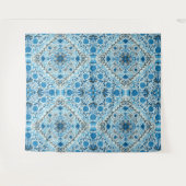 Blauwe tegel wandkleed (Voorkant (horizontaal))