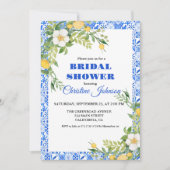 Blauwe tegelCitroen en Marokkaans positano Vrijgez Save The Date (Voorkant)