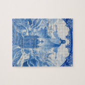 Blauwe tegelmozaïek van jesus, Portugal Legpuzzel (Horizontaal)