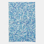 Blauwe tegels achtergrond theedoek (Verticaal)