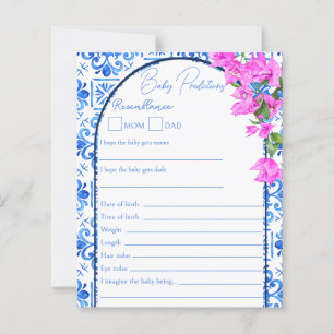 Blauwe tegels baby shower spellen baby voorspellin