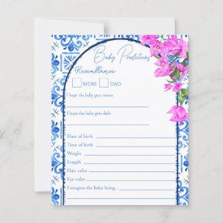 Blauwe tegels baby shower spellen baby voorspellin