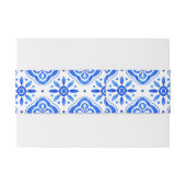 Blauwe Tegels Bougainvillea citroenen elegante bru Uitnodigingen Wikkel (Achterkant Voorbeeld)