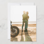 Blauwe Tegels Bougainvillea foto bewaar de datum Kaart (Achterkant)