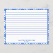 Blauwe Tegels Bougainvillea Mediterraans Receptenk (Achterkant)