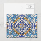 Blauwe tegels briefkaart (Voorkant / Achterkant)