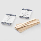 Blauwe Tegels Bruiloft Orde van Service Fan Handwaaier (Niet-gemonteerd)