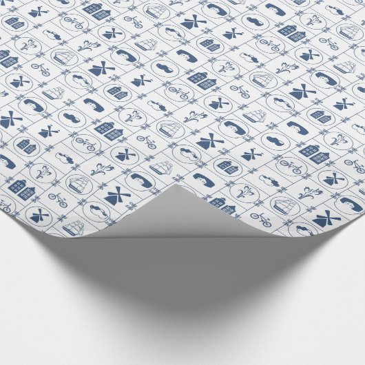 Blauwe tegels cadeaupapier (Hoek)