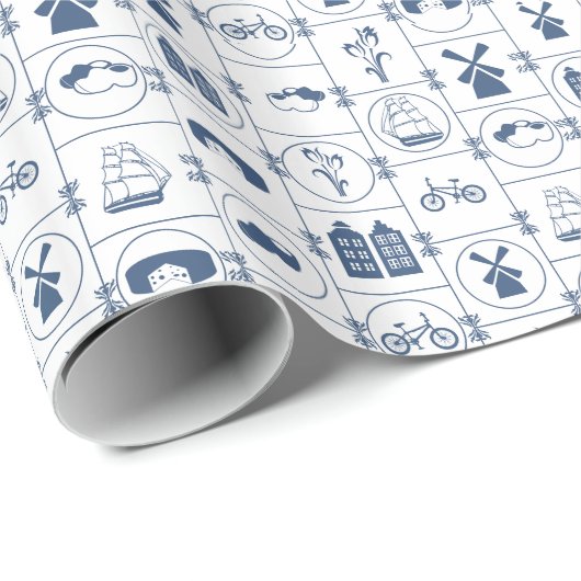 Blauwe tegels cadeaupapier (Rol Hoek)