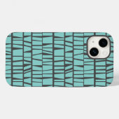 Blauwe tegels Case-Mate iPhone case (Achterkant (horizontaal))