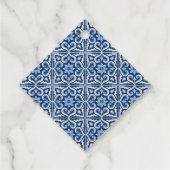 Blauwe tegels citroen Amalfi: Dank u wel Bedankjes Labels (Achterkant)