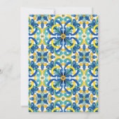 Blauwe tegels citroen Amalfi Positano Kaart (Achterkant)