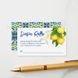 Blauwe tegels citroen Amalfi Positano luierloterij Informatiekaartje