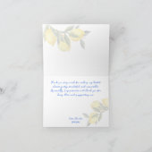 Blauwe tegels citroen bougainvillea Amalfi Positan Bedankkaart (Binnen)