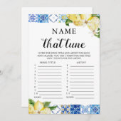 Blauwe Tegels Citroen naam dat Tune Vrijgezellenfe Kaart (Voorkant / Achterkant)