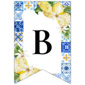 Blauwe Tegels Citroen Vrijgezellenfeest Bunting Fl Vlaggetjes (Tweede vlag)