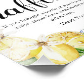 Blauwe Tegels Citroen Wijn Raffle Vrijgezellenfees Foto Afdruk (Hoek)