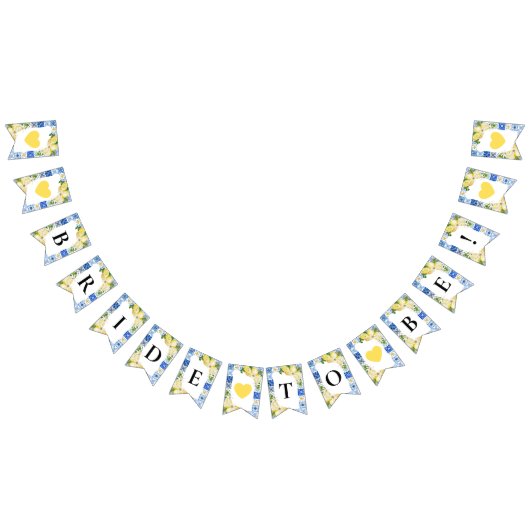 Blauwe Tegels Citroenbruid om Bunting Flags te wor Vlaggetjes (Alle)