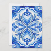 Blauwe tegels citroenen hoofd squeeze vrijgezellen kaart (Achterkant)