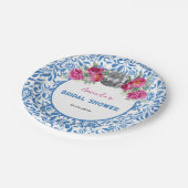 Blauwe Tegels Dancing Queen Disco Vrijgezellenfees Papieren Bordje (Gekanteld)