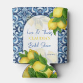 Blauwe tegels en citroen Amalfi bruidbegaafjes dan Blikjeskoeler (Achterkant)