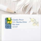 Blauwe tegels en citroen Amalfi Positano Etiket (Insitu)