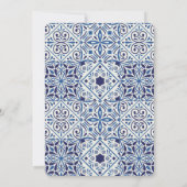 Blauwe tegels en gouden kruiscommunie kaart (Achterkant)