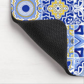 Blauwe Tegels en sardientjes Muismat (Hoek)