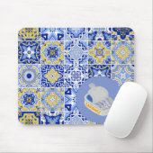 Blauwe Tegels en sardientjes Muismat (Met muis)