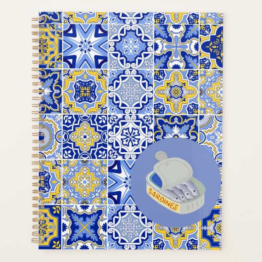 Blauwe Tegels en sardientjes Planner (Voorkant)