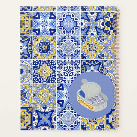 Blauwe Tegels en Sardines Planner (Achterkant)