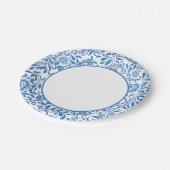 blauwe Tegels grieks mediterraan feest Papieren Bordje (Gekanteld)