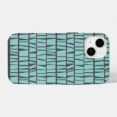 Blauwe Tegels iPhone Hoesje (Achterkant horizontaal)